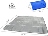 Double Sided Aluminium Foil Foam Camping Mat, Waterproof Insulated Ground Sheet for Tents, Beach, V1189-LC-AMZ-00059