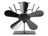 Wood Stove Fan 5 Blades Fireplace Fan Heat Powered Stove Fan for Wood Burning Stove Pellet Log V1294-YM0706-3114230123111