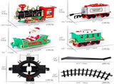 Christmas Train Set with Sounds Lights Electric Rail Car Toy Mini Train Toy Set for Christmas V1294-YM0715-10324230