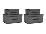 4 Pcs Non Woven Storage Box Case Dustproof Collapsible Two Large and Two Small for Household Home V1294-YM0512-3117220250913