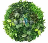 Artificial Green Wall Disc Art 150cm Mixed Ivy and Philodendron V637-DP1013968B