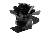 6 Blade Stove Eco Fan Black High Temperature Resistant Self Starting Energy Saving Heat Powered Fan V1294-YM3113220250011-0421