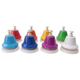 Desk Bells, 8 Notes Diatonic Metal Hand Bells, Rainbow Music Bells, Musical Learning Teaching V1370-AZ4-07777