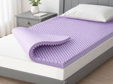 Giselle 5cm Memory Foam Mattress Topper Lavender Infused Egg Crate King Single MATTRESS-TOP-EC-5LA-KS