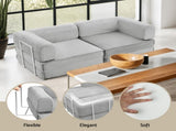 Artiss Convertible Folding Sofa Bed Grey SBED-E-FLD03-2S-GY-AB