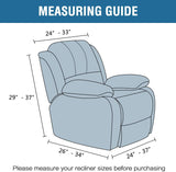 Velvet Recliner Chair Covers 1-Piece for Reclining Chair, Recliner Cover Feature Thick Luxury and V1258-DP02-F-624
