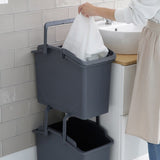 2 Set Stackable Multipurpose Laundry Basket Dark Grey V274-FT-NP-SLB2P-DGY