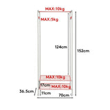 2Tier Rolling Free-Standing Clothing Garment Rack Closet Organizer Open Wardrobe V767-JJ-ZY188