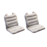 SOGA 2X Grey One Piece Siamese Cushion Office Sedentary Butt Mat Back Waist Chair Support Home Decor SCUSHION051X2