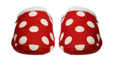 ARCHLINE Orthotic Slippers Slip On Scuffs Pain Relief Moccasins - Red Polka Dot - EUR 36 V563-AS402-36