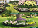 Green Fingers Garden Edging 60ft 30pcs Flexible Garden Border Plastic Lawn Edging Black XFEL-GED-66FT-30PCS-BK