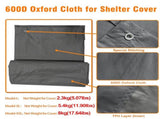 Heavy Duty Large Black Metal Walk-In Chicken Run Coop with Cover, 276x207x300cm V178-59375