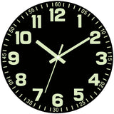 Black Glow In The Dark Wall Clock Silent Wall Clock Australia Modern Home Decor Clock V1347-DSZ-CLOCK-001
