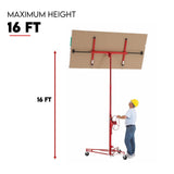 16FT Drywall Gyprock Panel Lifter Plaster Board Sheet Hoist Lift Plasterboard V379-DRYWALLH0SET09