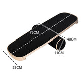 Wooden Balance Board Non-Slip Roller Board Home Fitness Balance Trainer Improves Core Stability for V985-WOBBLEBOARD