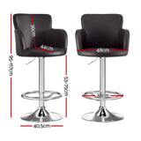 Artiss 3x Bar Stools Counter Chairs Swivel Adjustable Tub PU Leather Brown BA-K-7200-BRX3