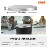Fire Pit Cover Lid, 27" Portable Firepit Spark Screen,Stainless Steel Steel Metal Cover, V952-HKWZ304BXGYPGMJP5V0