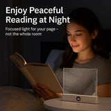 Flat Book Light, Rechargeable LED Reading Light with 3 Colors & Timer, Dimmable Full Page Panel V1366-AZ2-W-10669