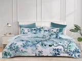 Bianca Woodbury White Botanical Printed Bedspread Set Super King V442-BCA-BEDSPREAD-WOODBURY-WHITE-SK