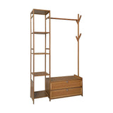 100cm Clothes Rack Stand Storage Shelves Modern Coat Tree V63-840881