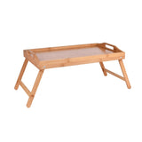 2 x Bamboo Bed Table Breakfast/Snack Serving Tray with Foldable Legs V915-HO0069X2