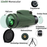 Waterproof Spotting Binoculars for Adults Small Night Vision Green Compact V1263-JX-4160
