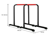 Powertrain Dip Bars Pair Load Capacity 200kg Separated Type Push-up Bars DIP-RCK-IPR-001