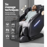 Livemor Massage Chair Electric Recliner Massager Black Ozeni MASCHR-SMT-O-FUBK