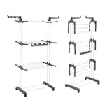 VEVOR 4-Tier Foldable Clothes Drying Rack with 24 Drying Poles and 4 Castors V952-LDSLYJZFX601GN7M1001V0