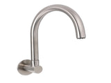 Brushed Nickel Round Gooseneck Arm Faucet Water Outlet Wall Mount Bathtub Spout V1233-SP913BS