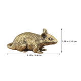 HOOWIFFY Brass Lucky Rat Figurine Traditional Feng Shui Sculpture for Home Decor and Office Display V1189-WXFWAL-20260326-02543