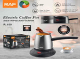 Electric Stainless Steel Coffee Kettle with Detachable Heating Base, 600W Fast Heating, Ideal for V1341-ZY-4H2NRWH7-SILVER