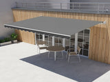 Outdoor Folding Arm Awning Retractable Sunshade Canopy Grey 5.0m x 3.0m V63-842811