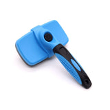 3 Pack Blue 17*10cm Self-Cleaning Pet Slicker Brush with 60 Degree Curved Pins - One-Click Hair V888-ELOSUNG56205-1