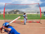 Barricade Backstop Net, 12x9 ft Ball Sports Barrier Netting, Portable Practice Equipment with Carry V952-DQW129YC0000YT8NIV0