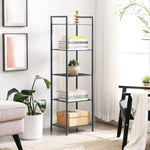 SONGMICS Bathroom Shelf 5-Tier Storage Rack with Adjustable Shelf Black V227-8498263000990