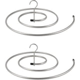 QU/2 pcs Clothes Drying Rack Stainless Steel Laundry Holder Spiral Hanger for Blankets, Sheets, V1237-ZY-203-4594