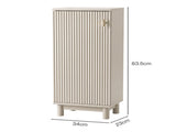 Levede Bathroom Cabinet Freestanding Storage Cupboard Slim 3 Tier Shelves Cream BATH1031-CM-AU