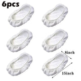 Six Pack Fiber Replacement Pads Washable Reusable Floor Cleaning Cloth Covers Fit 15x8 Inch Flat V1369-AZ3-W-14956
