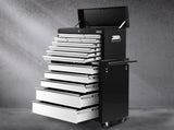 Giantz 15 Drawers Tool Chest Trolley Toolbox 2-in-1 Storage Black& Grey TB-15DR-105-BKGY