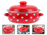 HOOWIFFY Red Enamel Pot - Daily Use Cookware for Kitchen, Versatile and Easy to Clean V1189-WXFWAL-20260326-02699