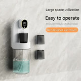 Smart Automatic Mouthwash Dispenser - 4 Adjustable Levels, LED Display, 2000mAh Battery & Magnetic V888-ELOSUNG25835