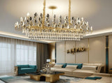 BAMDECOR C3347/OV Modern French Home Decor Luxury Crystal-leaf Chandelier LED Fashion Creativity V255-BAM-C3347-OVAL