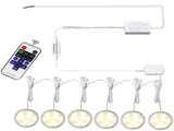 Linkable Under Cabinet LED Lighting 12V Dimmable Puck Lights Hardwired with Wireless RF Remote V1171-CC-WW006-EU