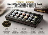 1970-2026 Handmade Mini Football Ornaments, 15 Classic Reproductions, Leather Hand-Stitched, with V1232-ZQMX001