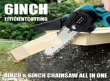 6" Mini Cordless Electric Chainsaw 2X Battery-Powered Wood Cutter Rechargeable V201-QUEW13272600
