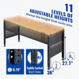 VEVOR Adjustable Height Workbench 1549 x 508 mm Work Bench Table Power Outlets V952-SMKDJGZTBDLZMOAL4V3