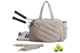 Womens Tennis Gym Bag Sports Tote Fits Two Rackets with Shoe Compartment - Pink V1308-DSZKI-142-3