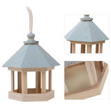 Wooden House Bird Feeder Hanging Feeding Station Hollow Bird Feeder V1294-YM0716-10180702