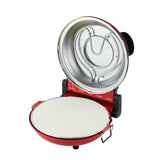 12-inch Pizza Oven with Thermal Control, Timer, Viewing Window, and Removable Stone - Red V196-POR400